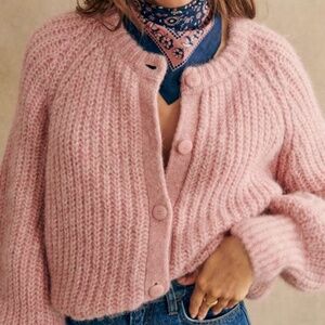 SEZANE EMILE CARDIGAN Pink Size M